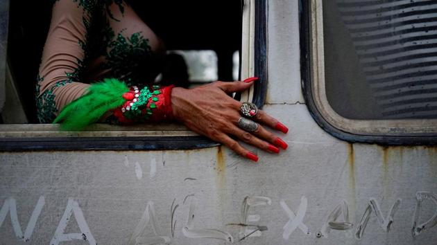 A gay rights activist sits in a bus during the 11th annual March against Homophobia and Transphobia in Havana, Cuba. (Alexandre Meneghini / REUTERS) A gay rights activist sits in a bus during the 11th annual March against Homophobia and Transphobia in Havana, Cuba. (Alexandre Meneghini / REUTERS)