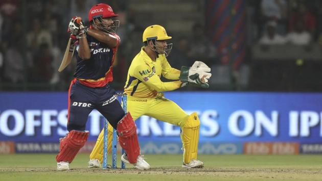 Delhi Daredevils’ Rishabh Pant plays a shot. (AP)