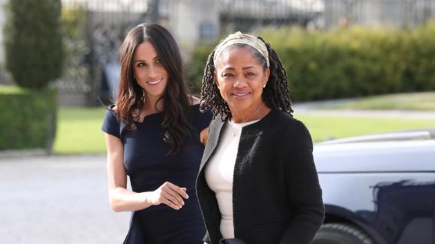 Meghan Markle and her mother, Doria Ragland arrive at Cliveden House Hotel on the National Trust's Cliveden Estate to spend the night before her wedding to Prince Harry on May 18, 2018 in Berkshire. (Steve Parsons / Pool / Getty Images)
