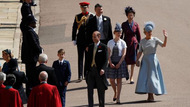 Britain's Prince Edward, Earl of Wessex, (2L) arrives with Britain's Sophie, Countess of Wessex, (R) and James, Viscount Severn (L) and Lady Louise Windsor (2R) followed by Britain's Princess Anne, Princess Royal, (top R) and Vice Admiral Timothy Laurence (top L) arrive. (Odd Andersen / REUTERS) Britain's Prince Edward, Earl of Wessex, (2L) arrives with Britain's Sophie, Countess of Wessex, (R) and James, Viscount Severn (L) and Lady Louise Windsor (2R) followed by Britain's Princess Anne, Princess Royal, (top R) and Vice Admiral Timothy Laurence (top L) arrive. (Odd Andersen / REUTERS)