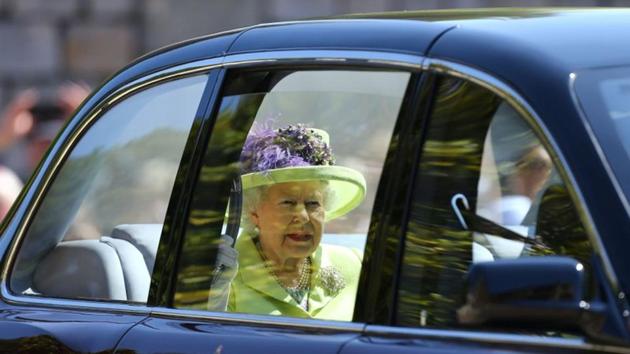 Britain's Queen Elizabeth arrives at the venue. (Gareth Fuller/Pool via REUTERS) Britain's Queen Elizabeth arrives at the venue. (Gareth Fuller/Pool via REUTERS)