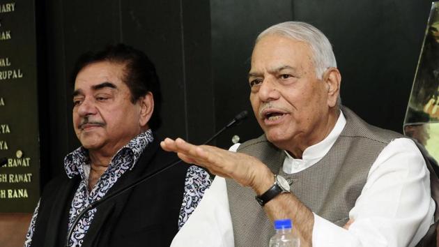 BJP MP Shatrughan Sinha (left), and former union minister Yashwant Sinha speaking during a media interaction at Chandigarh Press Club on Sunday. (Keshav Singh/HT) BJP MP Shatrughan Sinha (left), and former union minister Yashwant Sinha speaking during a media interaction at Chandigarh Press Club on Sunday. (Keshav Singh/HT)