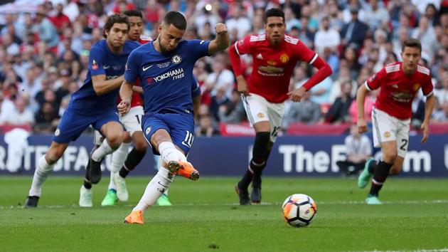 Eden Hazard scores calmly converted the first and only goal of the match. (Action Images via Reuters)