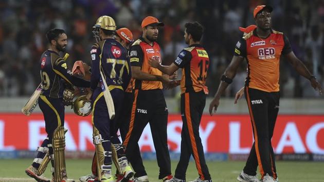 Skipper Dinesh Karthik then finished things off to hand KKR victory. (AP)
