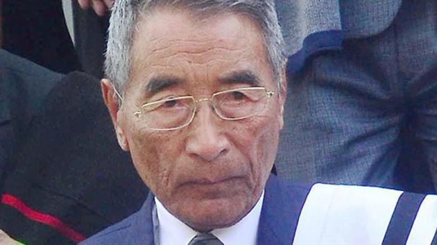 Naga People’s Front president and former Nagaland chief minister Shurhozelie Liezietsu. (PTI) Naga People’s Front president and former Nagaland chief minister Shurhozelie Liezietsu. (PTI)