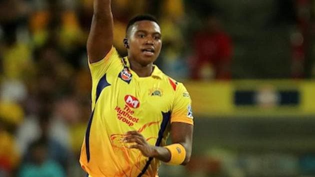 Lungi Ngidi celebrates the wicket of R Ashwin during match fifty six of the 2018 Indian Premier League between Chennai Super Kings and Kings XI Punjab at the Maharashtra Cricket Association Stadium, Pune on Sunday.(PTI)