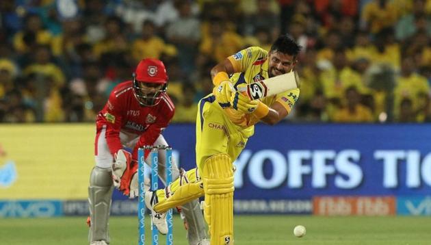 Suresh Raina’s attacking fifty helped Chennai Super Kings knock out Kings XI Punjab from the play-off race with a five-wicket win. Get highlights of Chennai Super Kings vs Kings XI Punjab, IPL 2018, MCA stadium here(PTI)