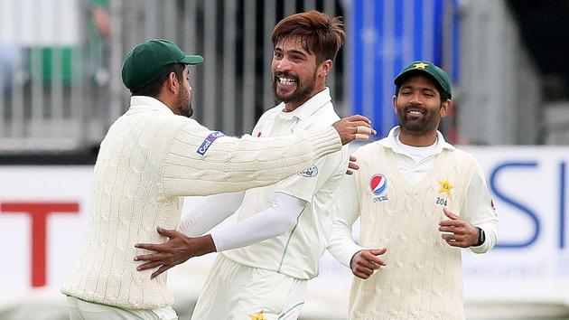 Pakistan's Mohammad Amir (C) has brushed aside fitness concerns ahead of the two-Tests series against England.(AFP)