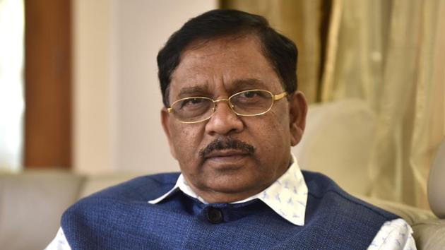 Karnataka Pradesh Congress Committee president G Parameshwara said there was a need to stop the BJP from coming to power in the southern state.(Arijit Sen/HT Photo) Karnataka Pradesh Congress Committee president G Parameshwara said there was a need to stop the BJP from coming to power in the southern state.(Arijit Sen/HT Photo)