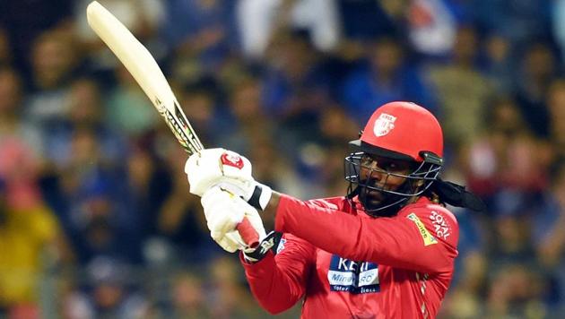 Chris Gayle continued to lead the overall sixes tally in IPL with 292 sixes to his name despite KXIP’s exit in the group stages.(PTI)