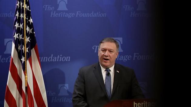 US Secretary of State Mike Pompeo speaks at the Heritage Foundation in Washington, DC.(AFP Photo)