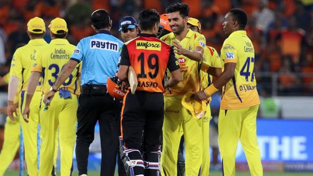 Sunrisers Hyderabad (SRH) will take on Chennai Super Kings (CSK) in the 2018 Indian Premier League (IPL) Qualifier 1 at the Wankhede Stadium on Tuesday.(BCCI)