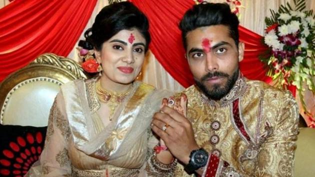 Ravindra Jadeja’s wife Reeva was allegedly attacked by a constable on Monday.(PTI)