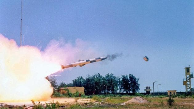 BrahMos supersonic cruise missile is successfully test fired as part of service life extension program, from the Integrated Test Range (ITR), in Balasore on Monday.(PTI File Photo)