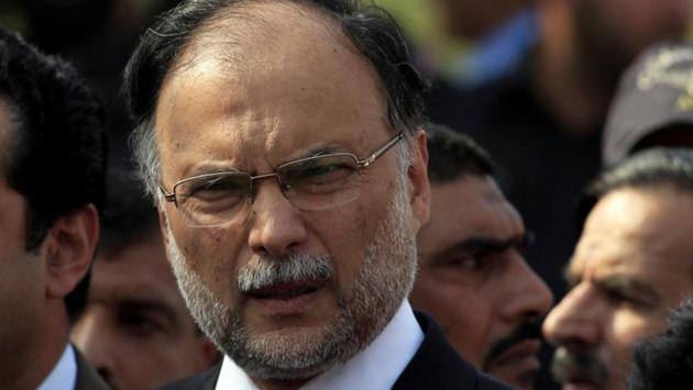Pakistan's Interior Minister Ahsan Iqbal speaks to media outside the accountability court in Islamabad on October 2, 2017. (REUTERS FILE) Pakistan's Interior Minister Ahsan Iqbal speaks to media outside the accountability court in Islamabad on October 2, 2017. (REUTERS FILE)