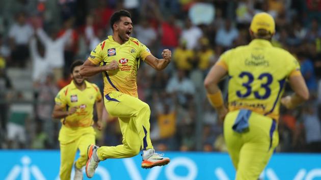 Deepak Chahar gave Chennai Super Kings brilliant start as he dismissed Shikhar Dhawan in the first ball of the first over. (BCCI) 