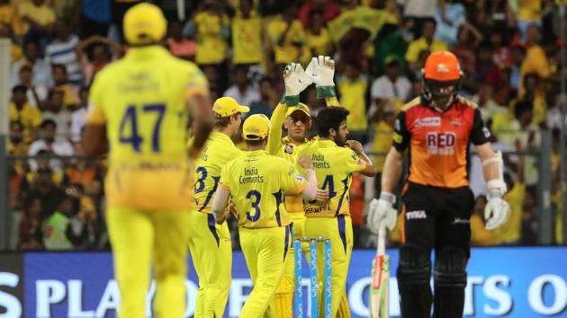 Shardul Thakur gave CSK more jolts as he took the wicket of Kane Williamson. (BCCI) Shardul Thakur gave CSK more jolts as he took the wicket of Kane Williamson. (BCCI)