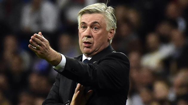 Carlo Ancelotti’s previous job in Serie A was as the coach of AC Milan.(AFP)