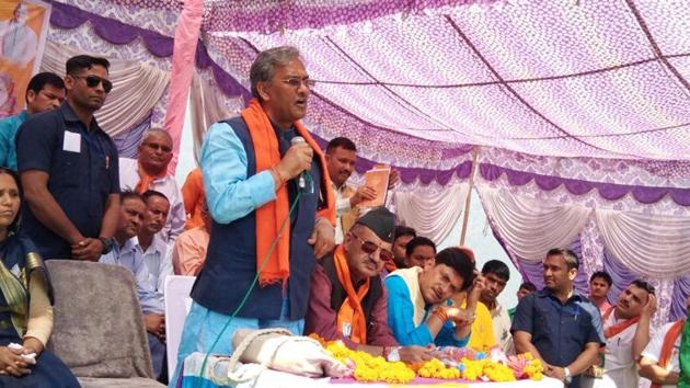 CM Rawat has already campaigned for BJP candidate.(HT File)