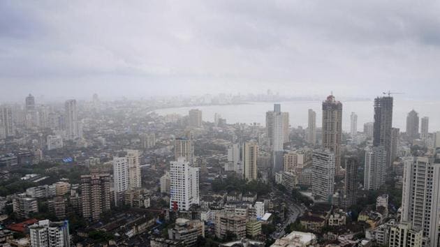 Buildings rise into the Mumbai skyline as seen from the Imperial residential towers in the Tardeo area of Mumbai.(Pal Pillai/Bloomberg)