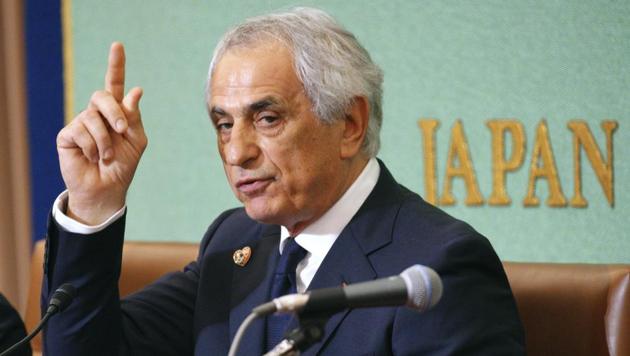 Vahid Halilhodzic filed a suit on Thursday, May 24, 2018, in Tokyo against the Japan Football Association, saying the dismissal damaged his honor and reputation. (AP) Vahid Halilhodzic filed a suit on Thursday, May 24, 2018, in Tokyo against the Japan Football Association, saying the dismissal damaged his honor and reputation. (AP)