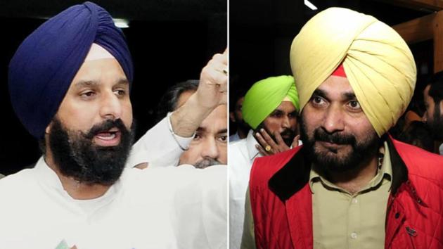 Bikram Singh Majithia and Navjot Singh Sidhu Bikram Singh Majithia and Navjot Singh Sidhu