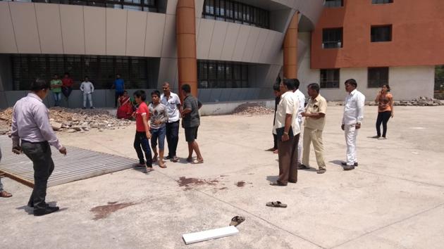 The school gate fell on the boys as they were pushing it shut on Friday morning.(Bachchan Kumar)