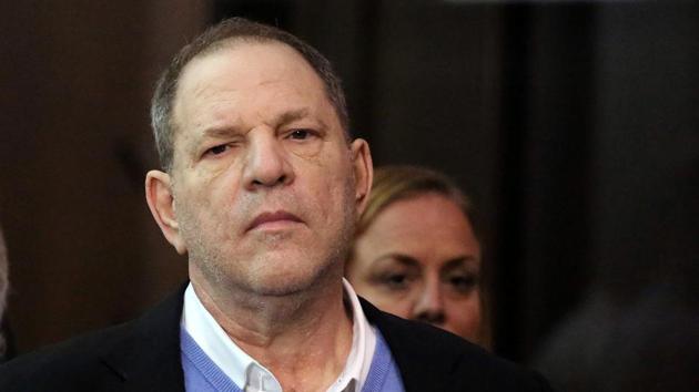 Film producer Harvey Weinstein stands inside Manhattan Criminal Court during his arraignment in Manhattan in New York.(REUTERS)