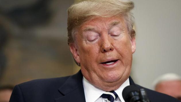 US president Donald Trump speaks during a signing ceremony in the Roosevelt Room of the White House. President Trump on Thursday abruptly cancelled his summit with Kim, blaming “tremendous anger and open hostility” by Pyongyang. (AP) US president Donald Trump speaks during a signing ceremony in the Roosevelt Room of the White House. President Trump on Thursday abruptly cancelled his summit with Kim, blaming “tremendous anger and open hostility” by Pyongyang. (AP)