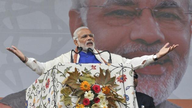 Prime Minister Narendra Modi had led the BJP to its maiden majority in the Lok Sabha in 2014 general election. (HT Photo) Prime Minister Narendra Modi had led the BJP to its maiden majority in the Lok Sabha in 2014 general election. (HT Photo)