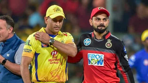 Virat Kohli and MS Dhoni’s presence in England’s 100-ball league could also be a helpful bargaining chip for future negotiations around an IPL franchise in London, according to media reports.(PTI)