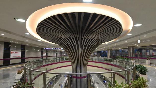 The soon-to-be-opened Janakpuri West-Kalkaji Mandir section will provide easy access to the domestic terminal of the Indira Gandhi Airport. The Airport Express Link currently provides metro connectivity to the T3 terminal from where all international carriers and some domestic airlines fly. However, there is no metro connectivity for the domestic terminals from which low cost operators fly. (Vipin Kumar / HT Photo) The soon-to-be-opened Janakpuri West-Kalkaji Mandir section will provide easy access to the domestic terminal of the Indira Gandhi Airport. The Airport Express Link currently provides metro connectivity to the T3 terminal from where all international carriers and some domestic airlines fly. However, there is no metro connectivity for the domestic terminals from which low cost operators fly. (Vipin Kumar / HT Photo)