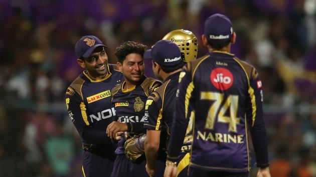 Kuldeep Yadav struck twice as he removed Shikhar Dhawan and Kane Williamson in one over to wrest the initiative back from Sunrisers Hyderabad. (BCCI)