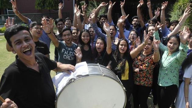 Student at KB DAV School in Sector 7, Chandigarh. (Karun sharma/ht)