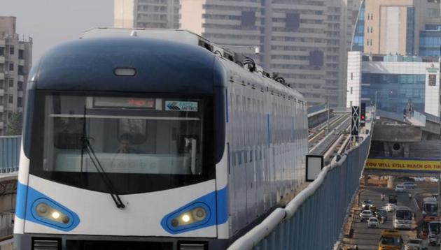 Chief Minister of Haryana Manohar Lal Khattar flag off the Rapid Metro during the inauguration of south extension line of Rapid Metro, in Gurgaon, India. (HT FIle Photo) Chief Minister of Haryana Manohar Lal Khattar flag off the Rapid Metro during the inauguration of south extension line of Rapid Metro, in Gurgaon, India. (HT FIle Photo)