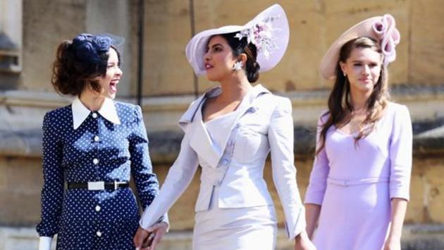 Priyanka Chopra arrives at the wedding of Prince Harry to Meghan Markle at St George’s Chapel, Windsor Castle in Windsor. (REUTERS) Priyanka Chopra arrives at the wedding of Prince Harry to Meghan Markle at St George’s Chapel, Windsor Castle in Windsor. (REUTERS)