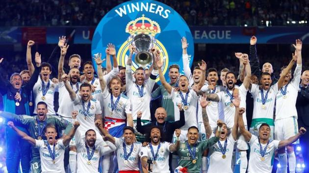 Real Madrid were crowned kings of Europe for a third successive year after they beat Liverpool 3-1 in the final of the Champions League in Kiev. (REUTERS)