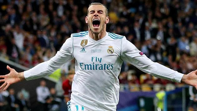 Real Madrid's Gareth Bale celebrates scoring their second goal. (REUTERS) Real Madrid's Gareth Bale celebrates scoring their second goal. (REUTERS)