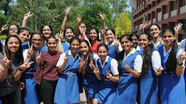 “Marks in English have been below expectations, bringing down the overall percentage of students,” Vineeta Arora, principal of Bhavan Vidyalaya, said. (HT) “Marks in English have been below expectations, bringing down the overall percentage of students,” Vineeta Arora, principal of Bhavan Vidyalaya, said. (HT)