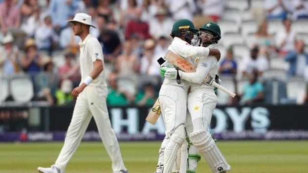 Pakistan beat England by nine wickets in Lord’s Test to go 1-0 up in the two-match series. Follow full cricket score of England vs Pakistan, 1st Test, here(REUTERS)