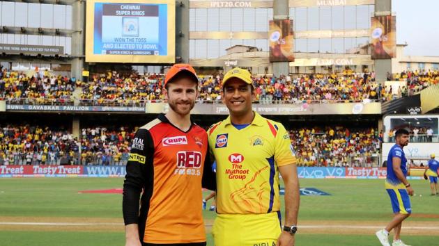 MS Dhoni won the toss and chose to bowl in the IPL 2018 final against Kane Williamson’s Sunrisers Hyderabad at the Wankhede stadium. (BCCI) MS Dhoni won the toss and chose to bowl in the IPL 2018 final against Kane Williamson’s Sunrisers Hyderabad at the Wankhede stadium. (BCCI)