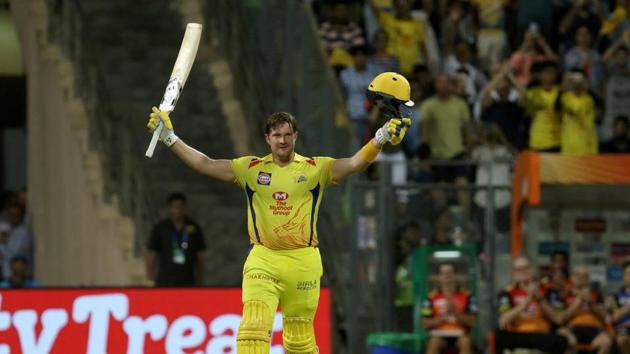 Shane Watson blasted his fourth century as Chennai Super Kings trounced Sunrisers Hyderabad by eight wickets to win the IPL title for the third time. (BCCI)