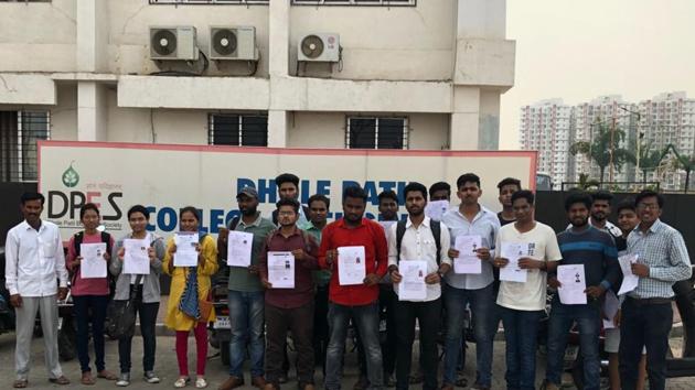 The students who failed to provide required documents at the time of reporting for the exam, could not write the exam.(HT PHOTO)