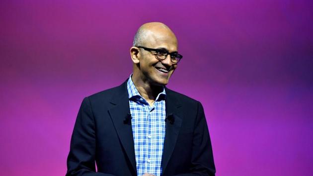 Nadella said that as Microsoft’s business model was based on customers paying for services, he believed the company was on “the right side of history”. (AFP Photo) Nadella said that as Microsoft’s business model was based on customers paying for services, he believed the company was on “the right side of history”. (AFP Photo)