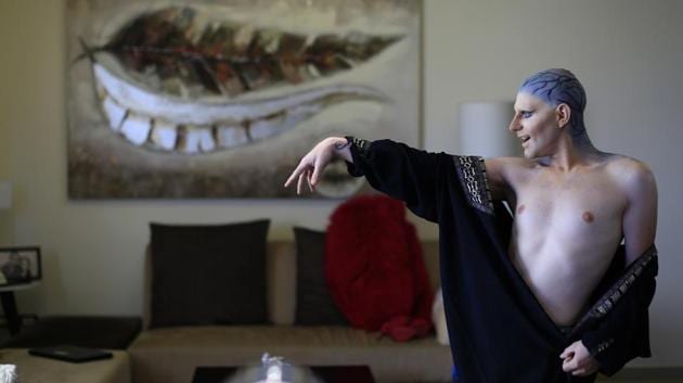 It took Elias, 24, more than two months to prepare, coming up with the concept, assembling his outfit and rehearsing for the largest drag ball in Lebanon. Because homosexuality and dressing as the opposite gender are against the law, he sat in the back of his mother’s car with darkened windows, a scarf over his head, for the drive from his home just outside Beirut to the club. (Hassan Ammar / AP) It took Elias, 24, more than two months to prepare, coming up with the concept, assembling his outfit and rehearsing for the largest drag ball in Lebanon. Because homosexuality and dressing as the opposite gender are against the law, he sat in the back of his mother’s car with darkened windows, a scarf over his head, for the drive from his home just outside Beirut to the club. (Hassan Ammar / AP)