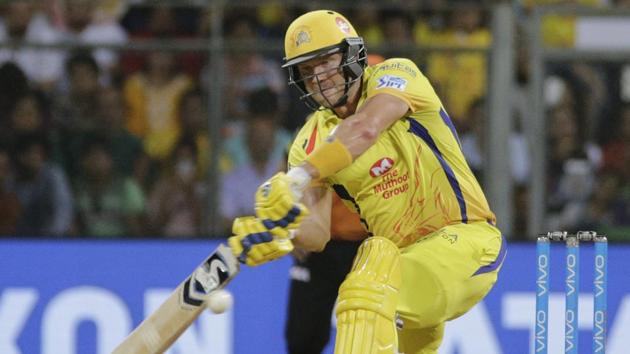 Chennai Super Kings’ Shane Watson is still good enough to play for the Australian cricket team, said Marcus Stoinis.(AP) Chennai Super Kings’ Shane Watson is still good enough to play for the Australian cricket team, said Marcus Stoinis.(AP)