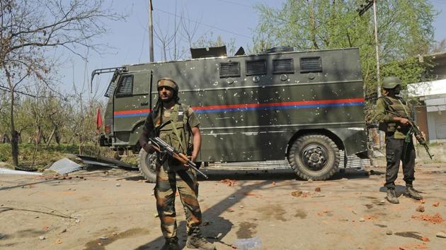 On Monday, militants triggered an IED blast in Shopian district of Jammu and Kashmir, targeting an Army vehicle. A Casper vehicle of the 44 Rashtriya Rifles was damaged in the blast triggered by militants in Zainapora area of Shopian district, an Army official said. (Waseem Andrabi / HT File) On Monday, militants triggered an IED blast in Shopian district of Jammu and Kashmir, targeting an Army vehicle. A Casper vehicle of the 44 Rashtriya Rifles was damaged in the blast triggered by militants in Zainapora area of Shopian district, an Army official said. (Waseem Andrabi / HT File)