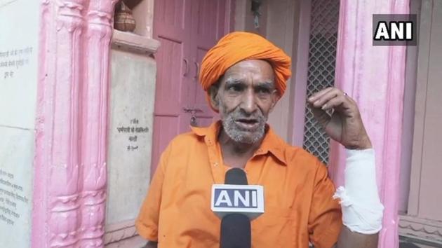 The priest of a Brahma temple was attacked by a man in Rajasthan’s Pushkar district. (ANI Photo)