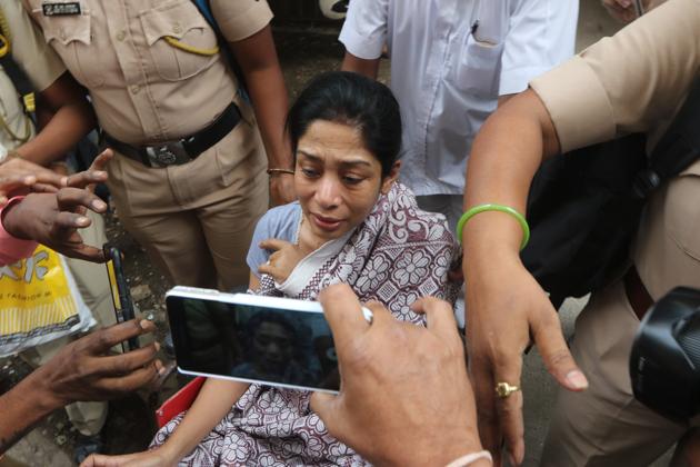 Mumbai, India - April 11, 2018: Indrani Mukerjea discharged from JJ Hospital in Mumbai, India, on Wednesday, April 11, 2018. (HT PHOTO)(HT File Photo) Mumbai, India - April 11, 2018: Indrani Mukerjea discharged from JJ Hospital in Mumbai, India, on Wednesday, April 11, 2018. (HT PHOTO)(HT File Photo)