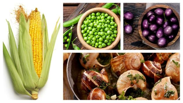 Lectins, found majorly in green peas, aubergines and escargots, play a role in reducing the glycaemic effects of food.(Photos: Istock)